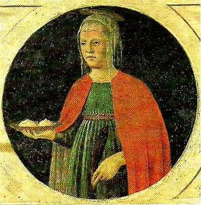 Piero della Francesca st agatha from the predella of the st anthony polyptych